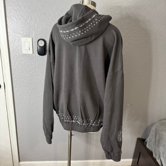 Darc Sport Western Wolves Vintage Chambers Zip Hoodie, Wolf Gray, XL - Picture 3 of 5